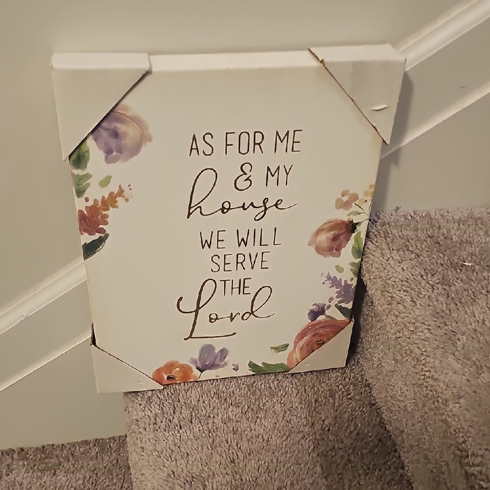 Floral Wall Art with Inspirational Quote